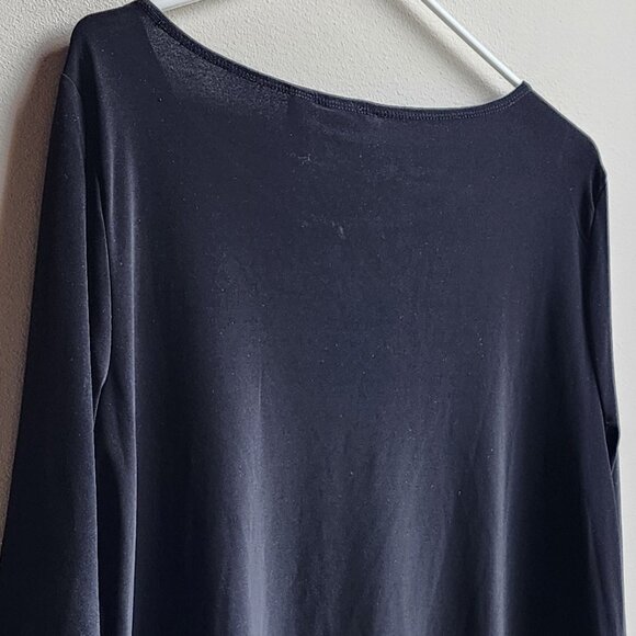 Easywear By Chico's Semi-Sheer Black Scoop Neck Blouse Size 2X - Picture 12 of 16